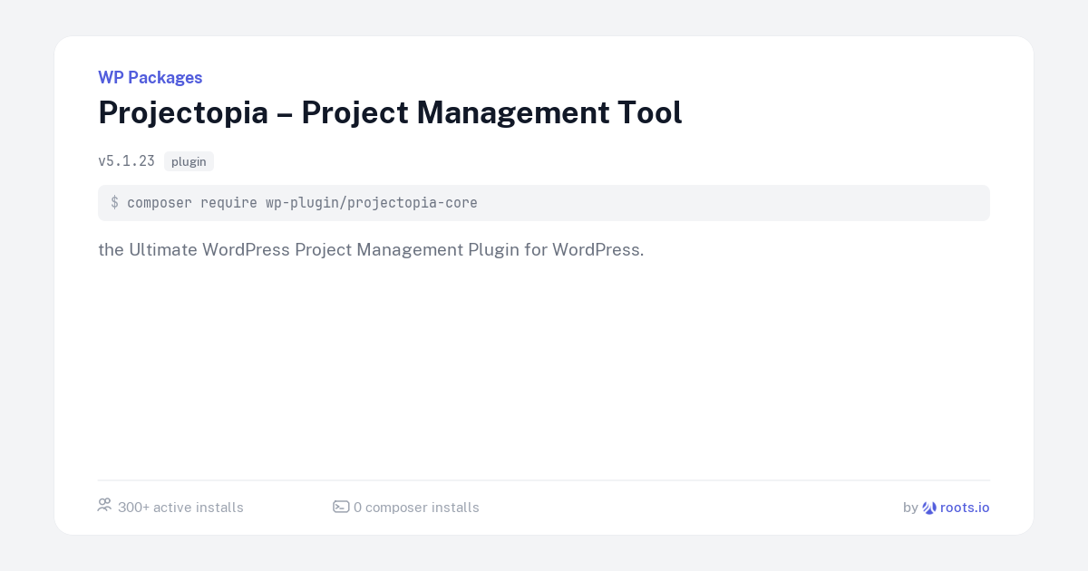 Projectopia – Project Management Tool — WP Packages