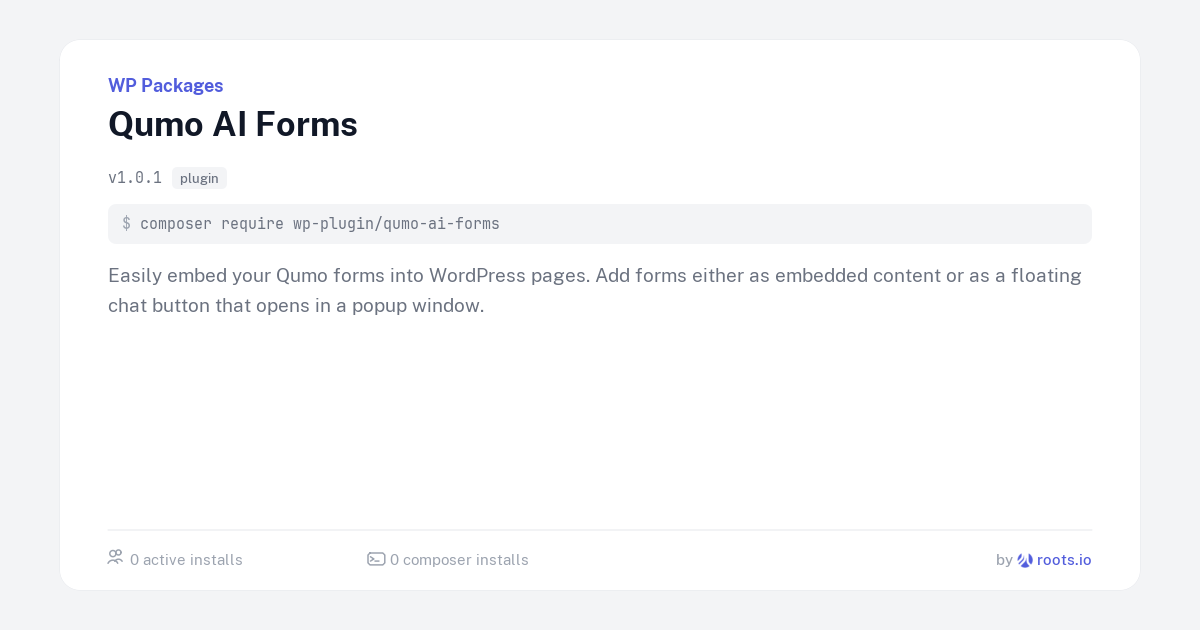 Qumo AI Forms — WP Packages