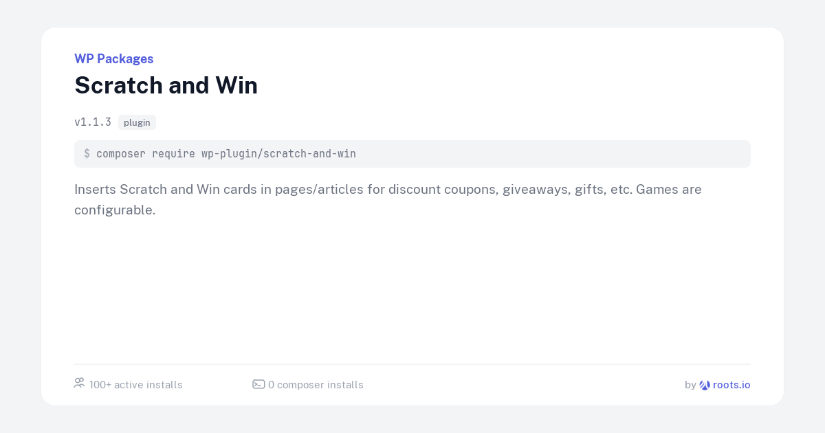 Scratch and Win — WP Packages
