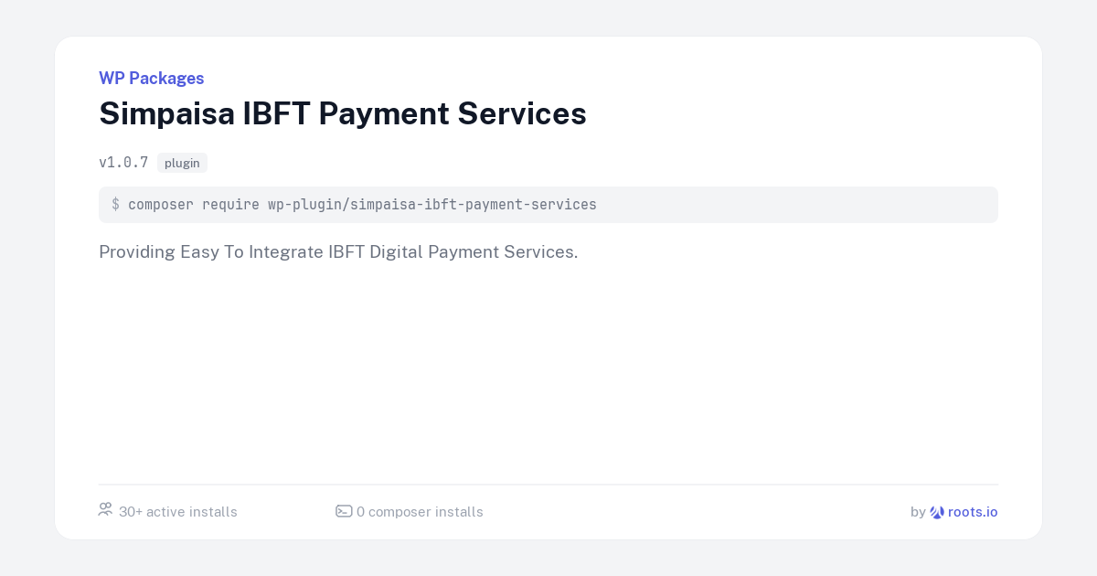 Ibft Simpaisa IBFT Payment Services — WP Packages