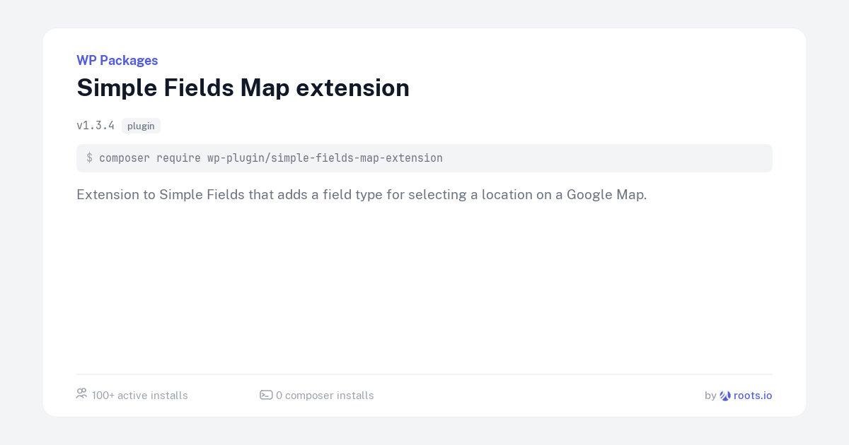 Extention Two Map Simple Fields Map extension — WP Packages