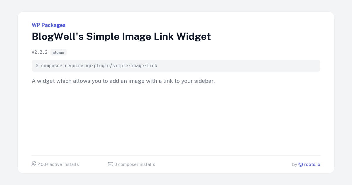 BlogWell's Simple Image Link Widget — WP Packages
