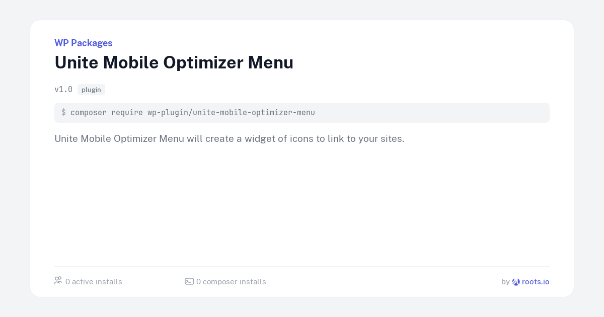 Unite Mobile Optimizer Menu — WP Packages